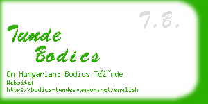 tunde bodics business card